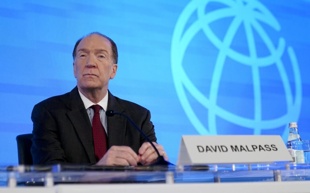 David Malpass, anuncia su intención de dejar el cargo de presidente del Grupo Banco Mundial,